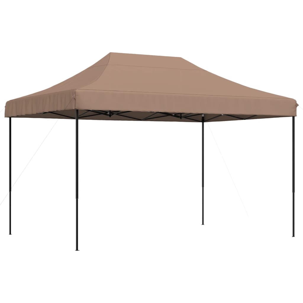 Taitettava pop-up juhlateltta ruskea 410x279x315 cm