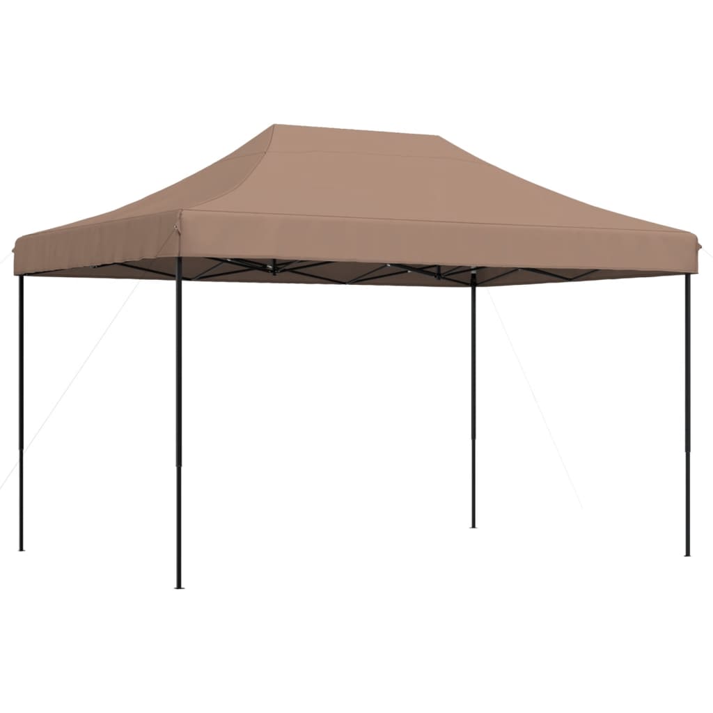 Taitettava pop-up juhlateltta ruskea 410x279x315 cm