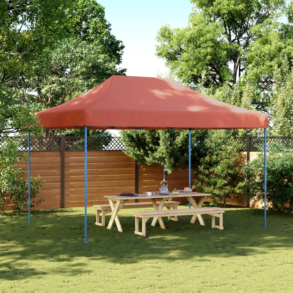 Foldable pop-up party tent terracotta 410x279x315 cm