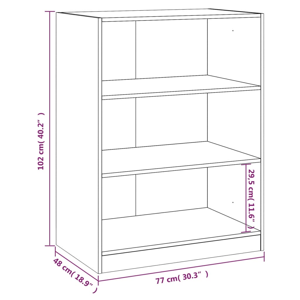 Vaatekaappi musta 77x48x102 cm lastulevy