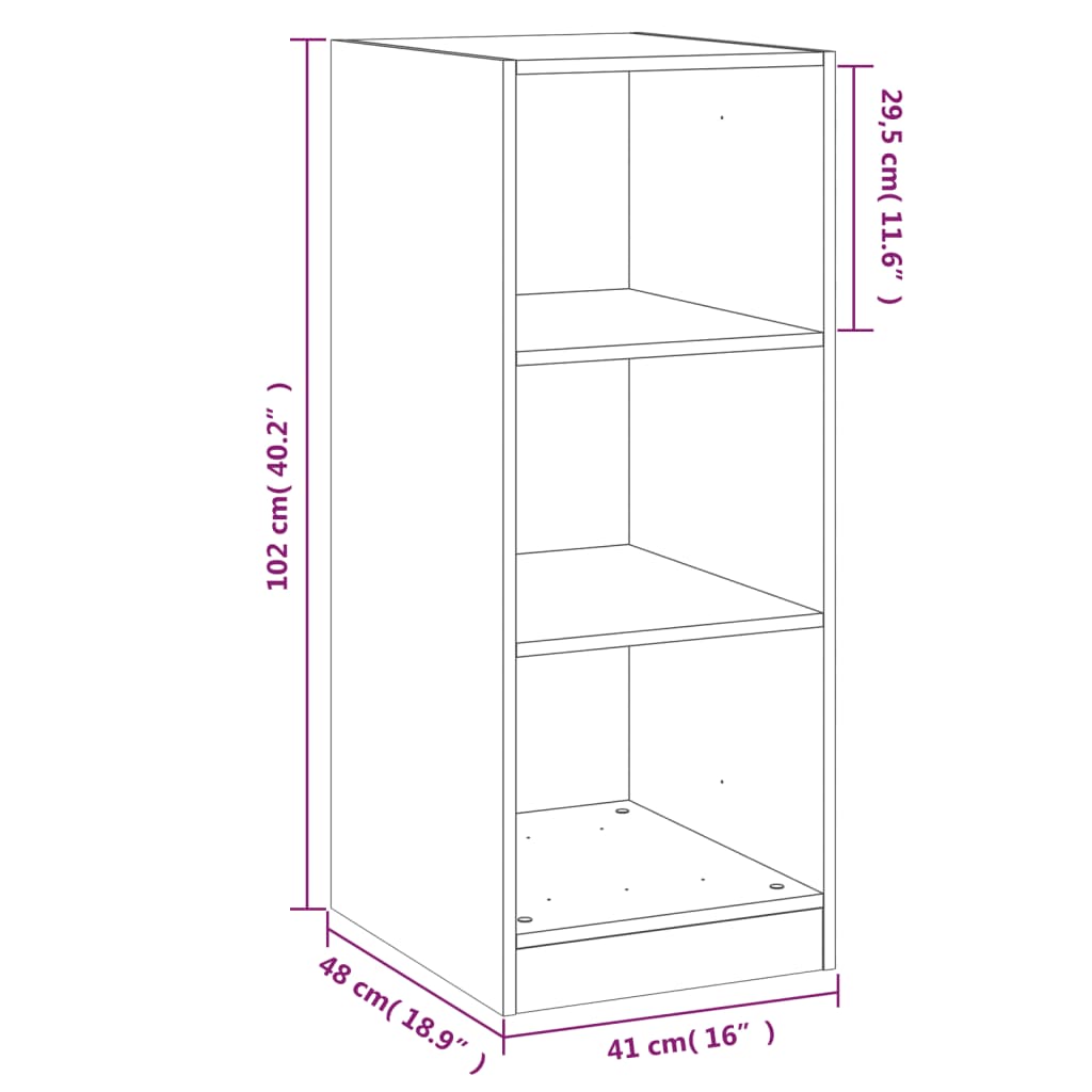 Vaatekaappi musta 48x41x102 cm lastulevy