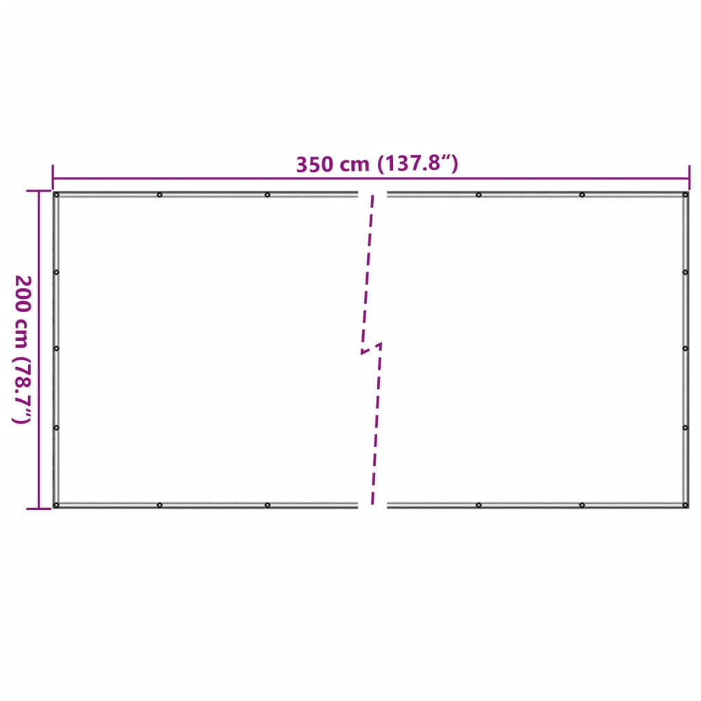 Peräkärryn verkko vihreä 2x3,5 m HDPE