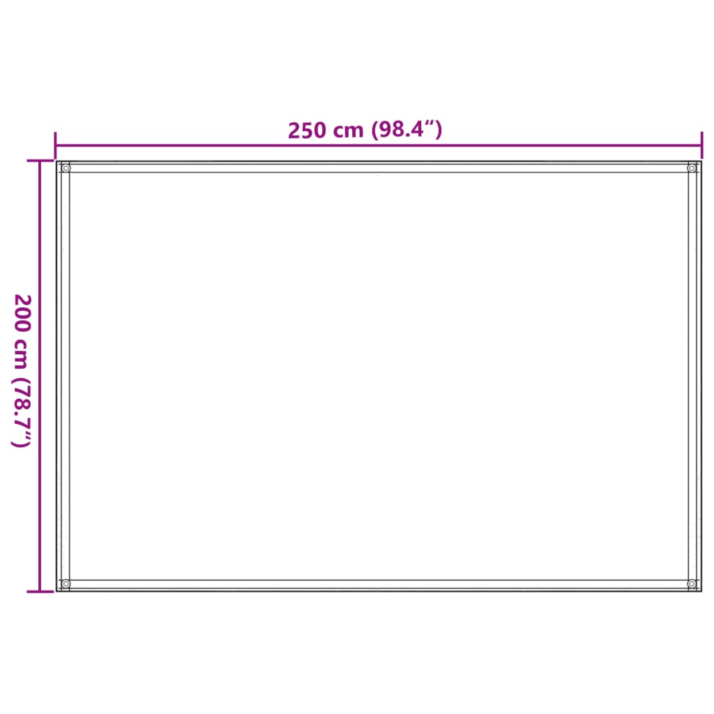 Telttamatto vaaleanvihreä 250x200 cm HDPE