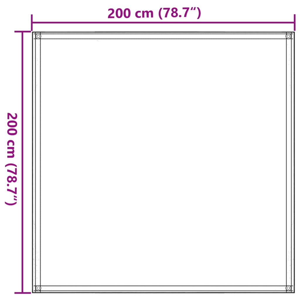 Telttamatto hiekka 200x200 cm HDPE