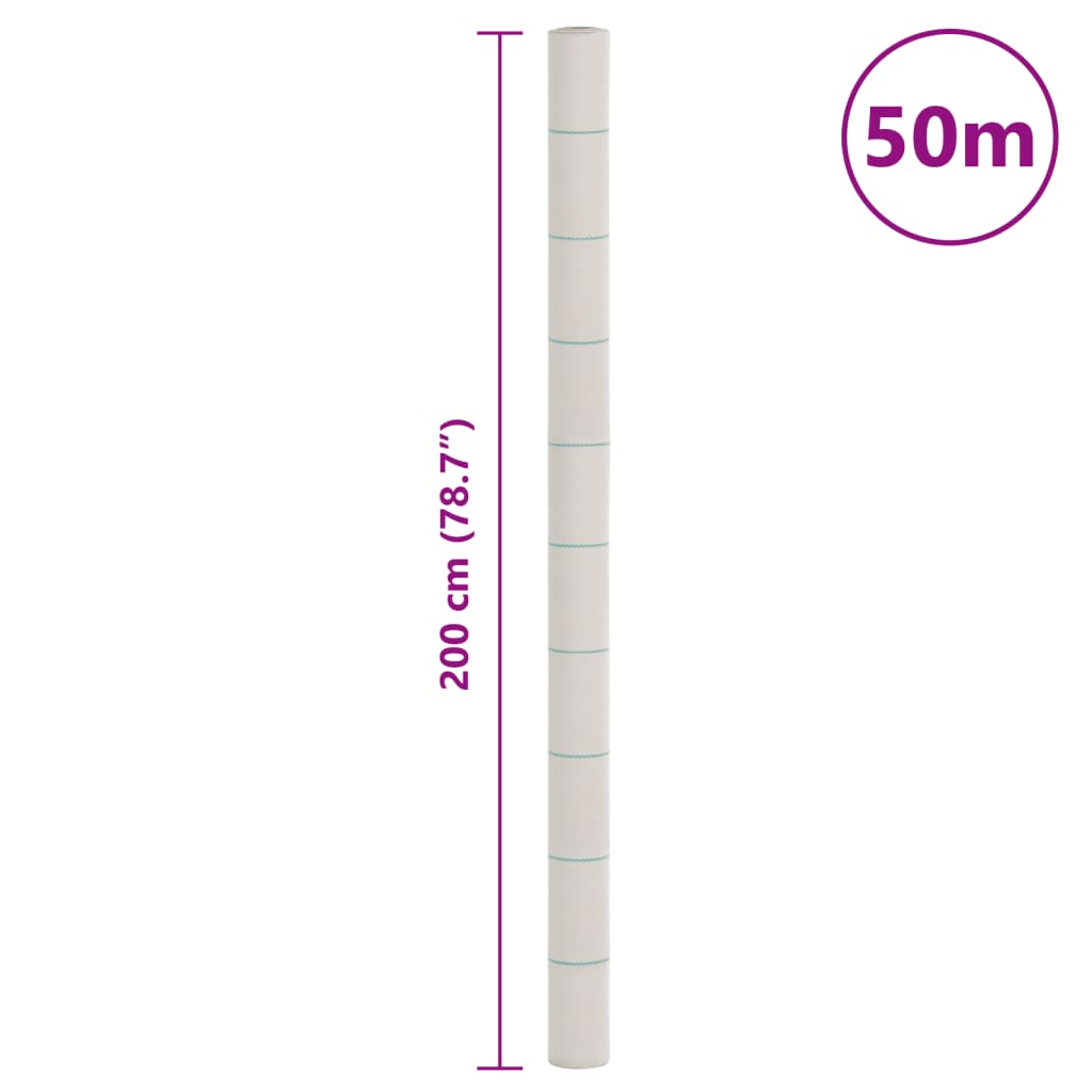 Rikkaruohomatto valkoinen 2x50 m PP