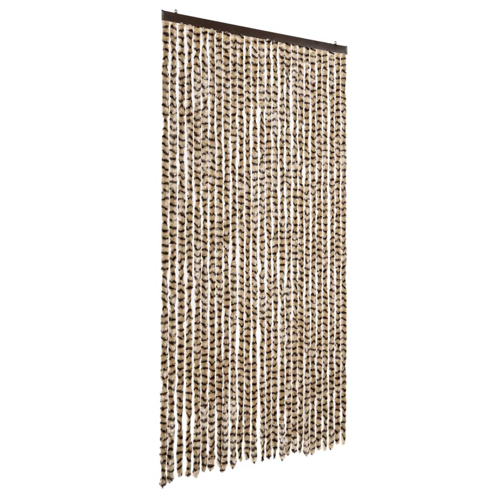 Hyönteisverho beige ja ruskea 118x220 cm chenille