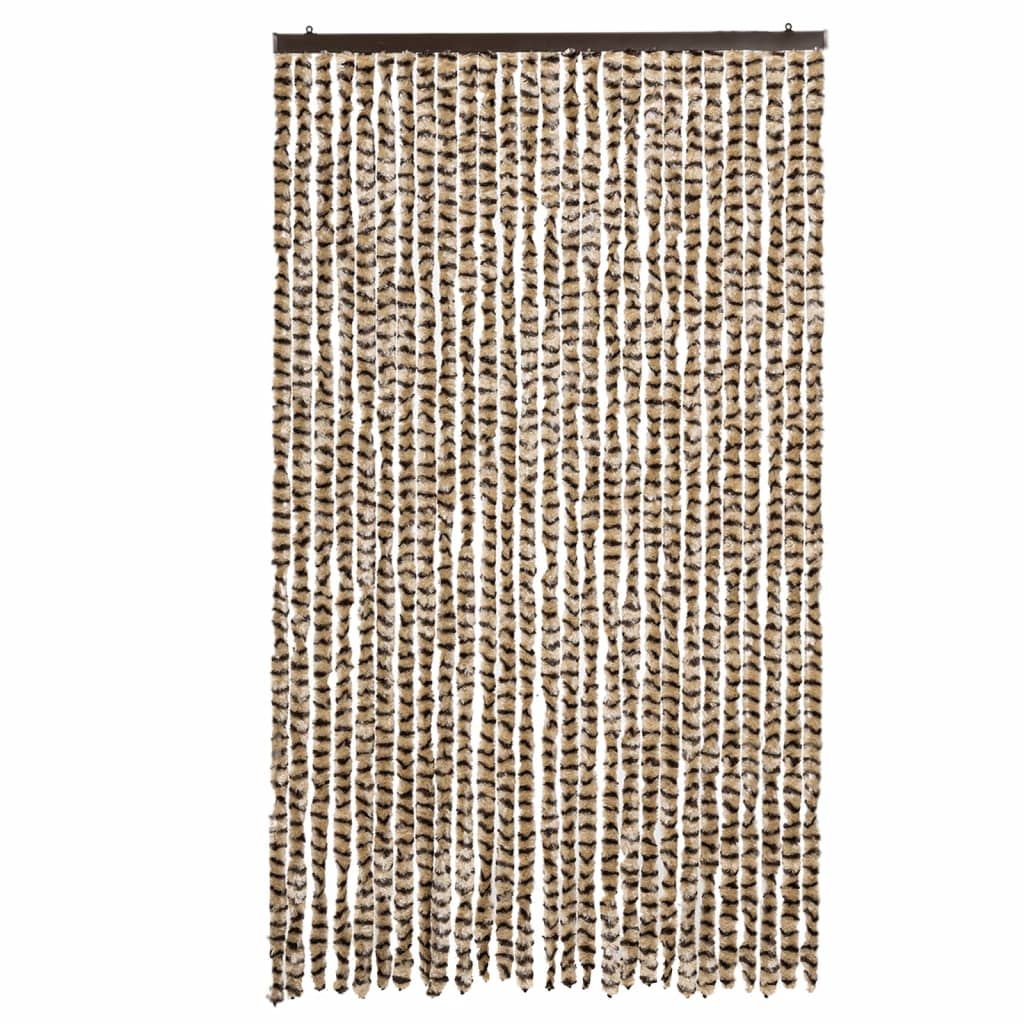 Hyönteisverho beige ja ruskea 118x220 cm chenille