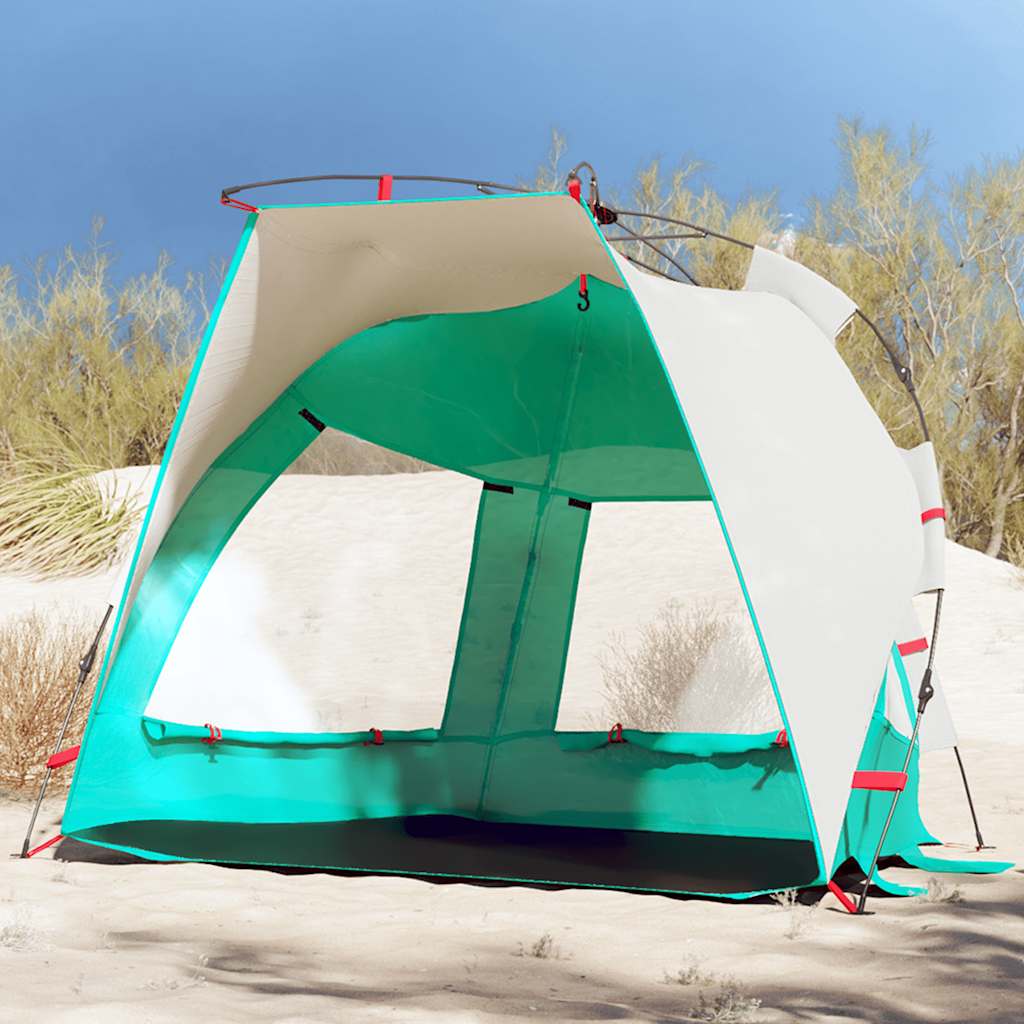 Beach tent for 2 people green quick release waterproof