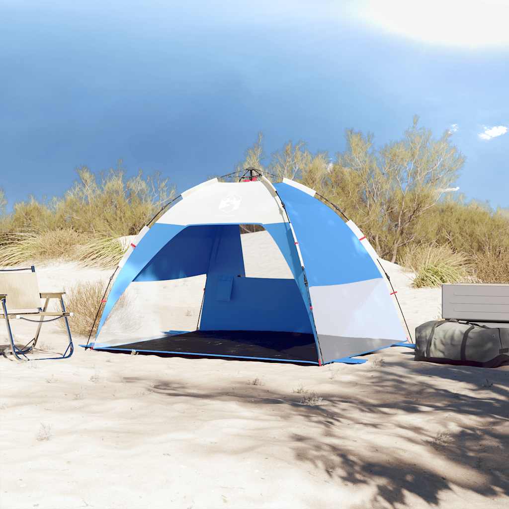 Strandzelt für 2 Personen, blau, mit Schnellverschluss, wasserdicht