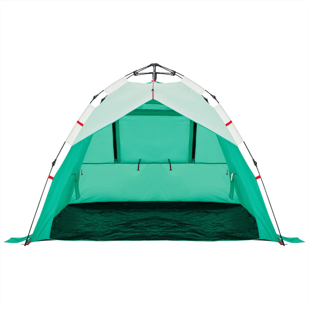 Beach tent for 3 people aqua green quick release waterproof