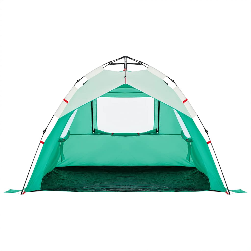 Beach tent for 3 people aqua green quick release waterproof