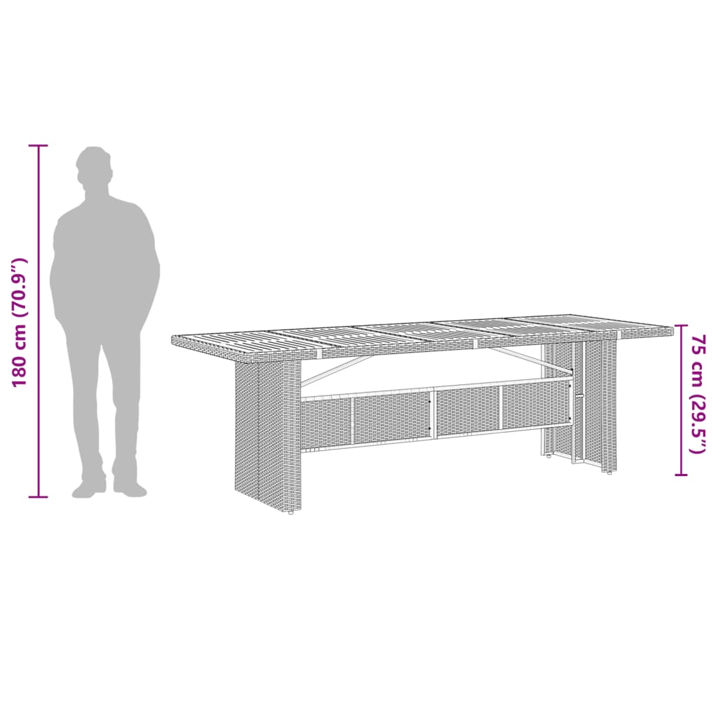 11-piece outdoor dining set with cushions, grey polyrattan