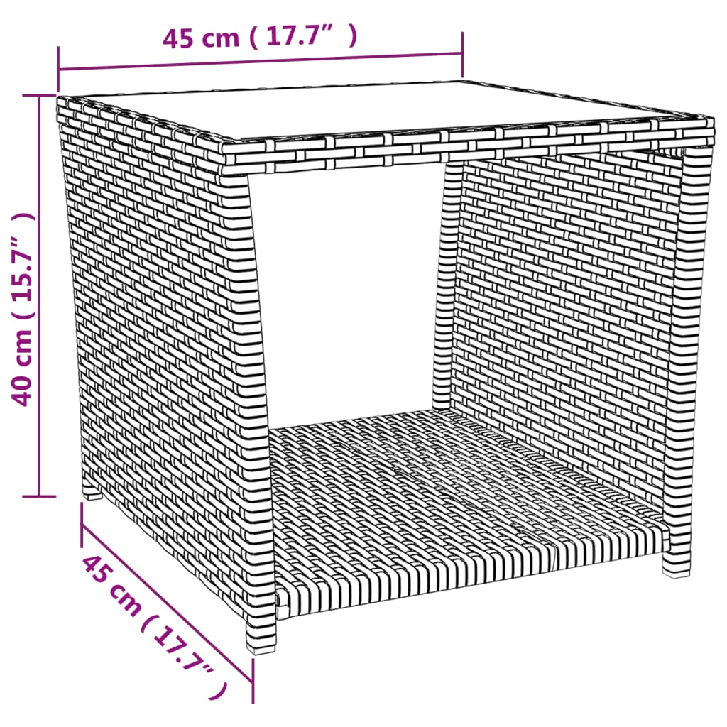 3-piece outdoor dining set with cushions, grey polyrattan