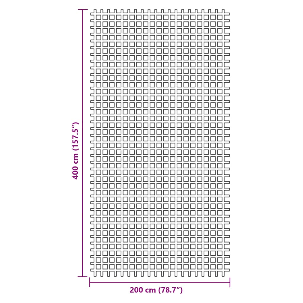 Camping mat anthracite 4x2 m