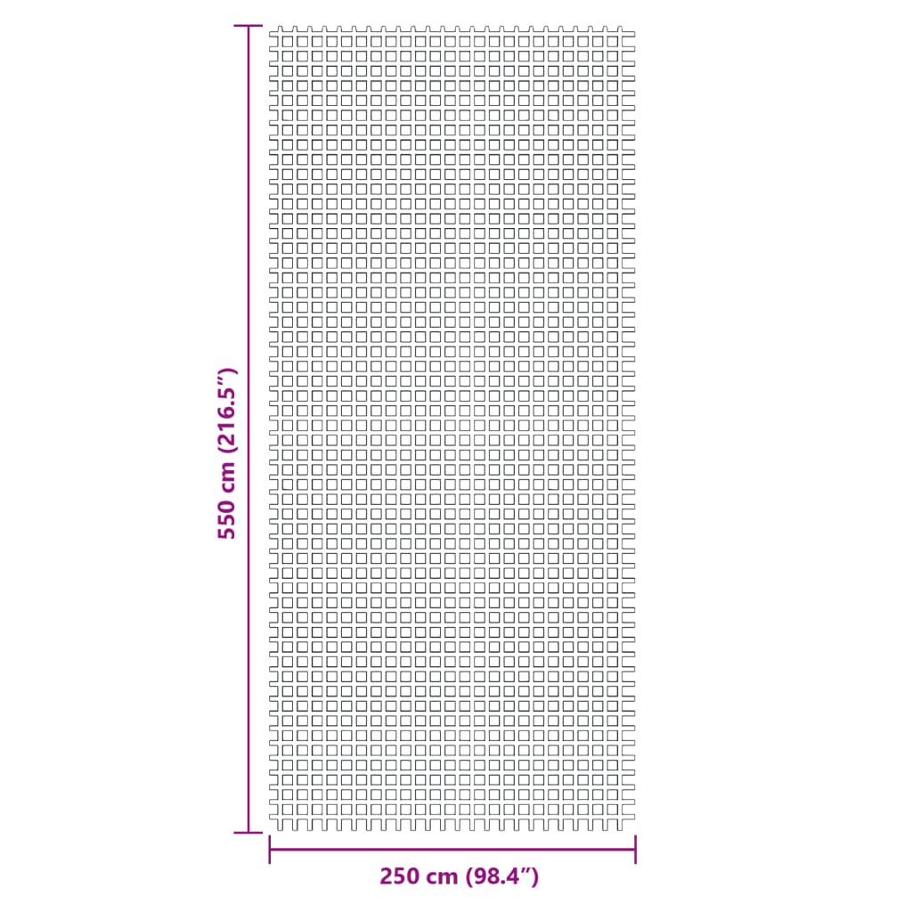 Camping mat anthracite 5.5x2.5 m