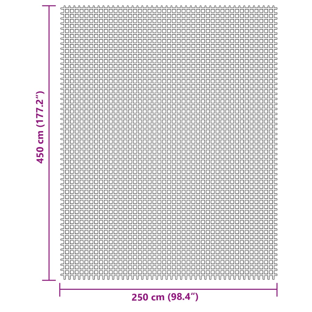 Retkeilymatto vaaleanharmaa 4,5x2,5 m