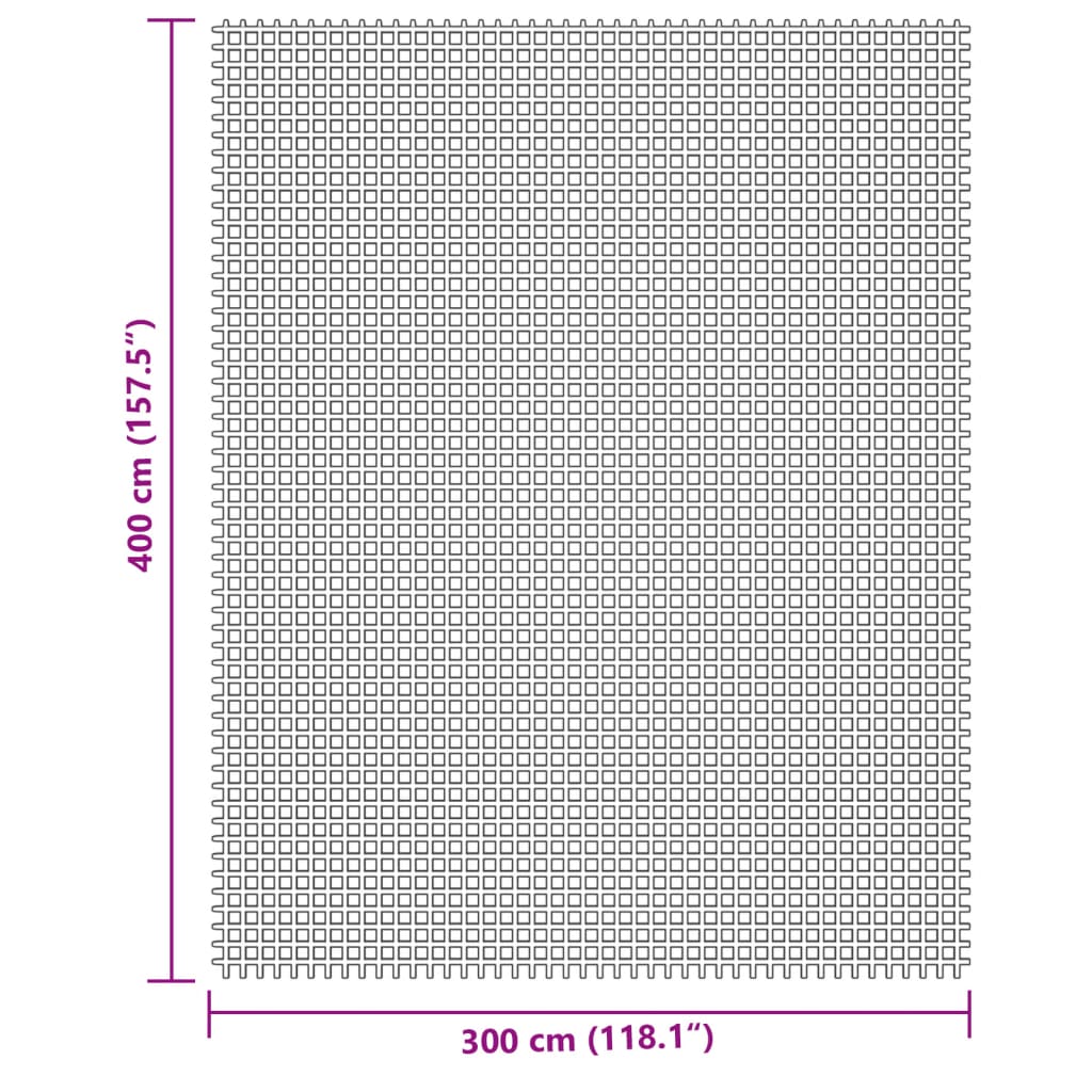 Retkeilymatto vaaleanharmaa 4x3 m