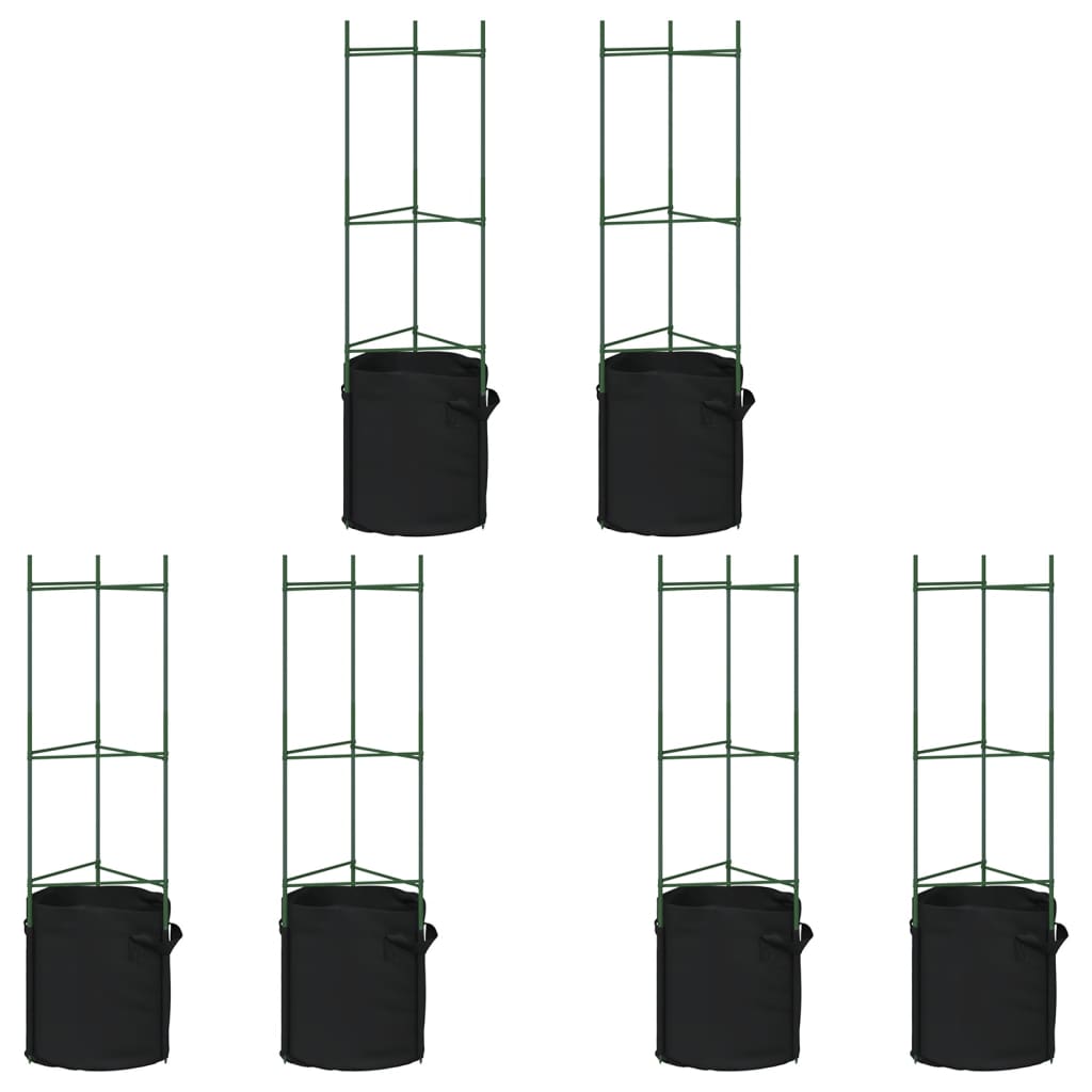 Tomaattihäkki kasvipussilla 6 kpl 116 cm teräs ja PP