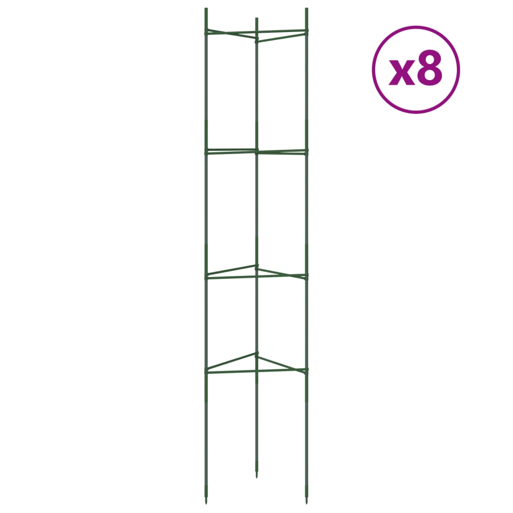 Tomaattihäkki 8 kpl 154 cm teräs ja PP