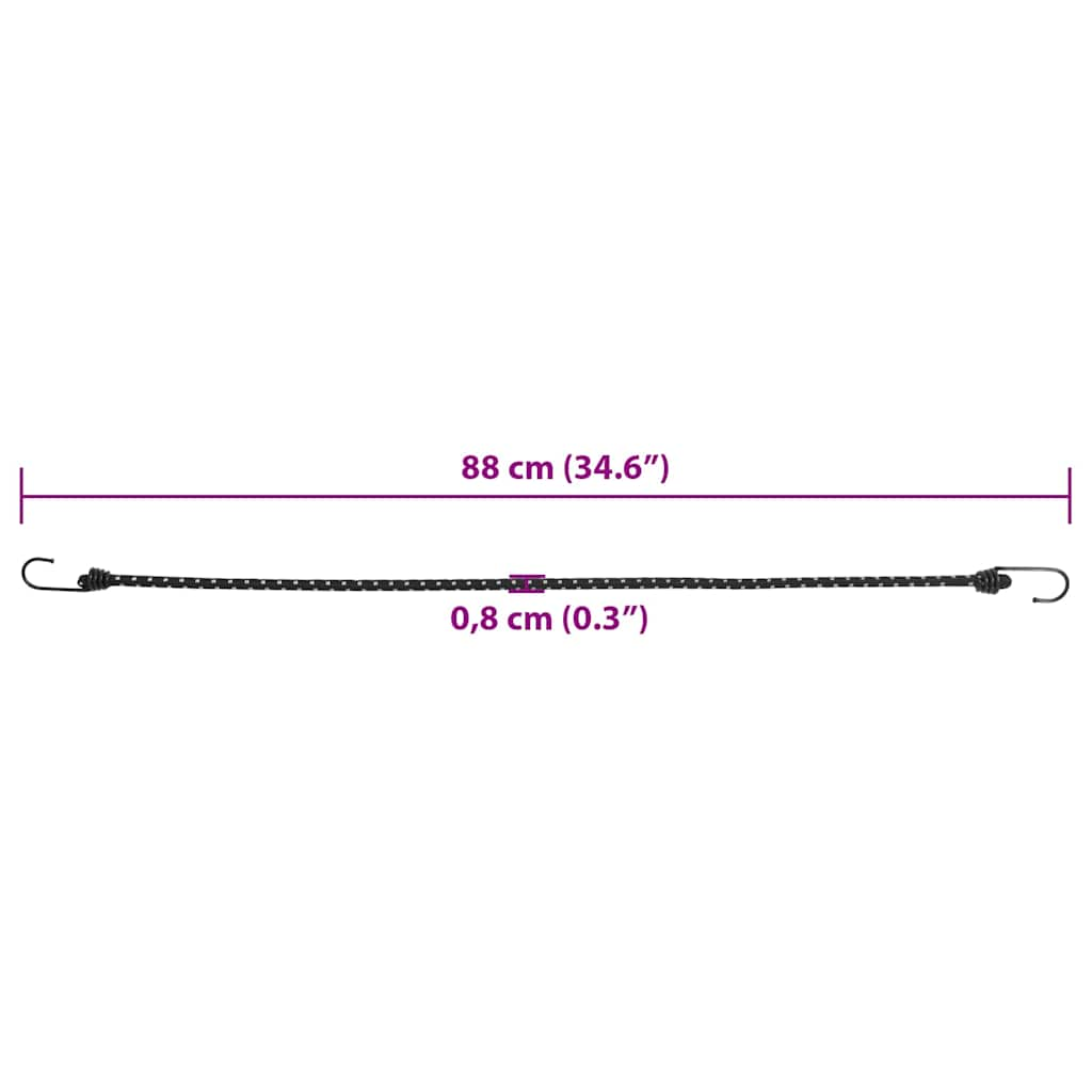 Heijastava mustekala koukuilla 10 kpl 88 cm