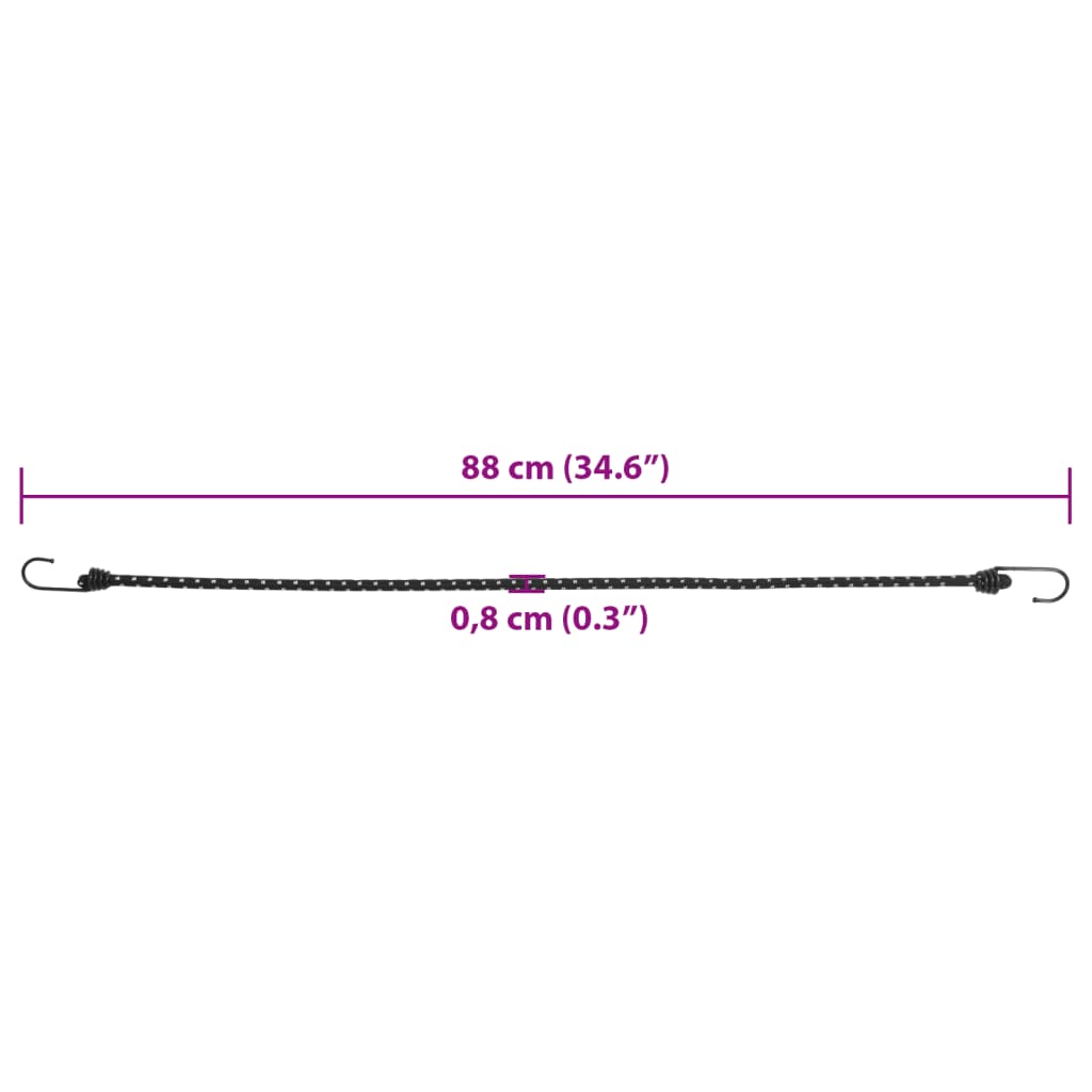 Heijastava mustekala koukuilla 50 kpl 88 cm