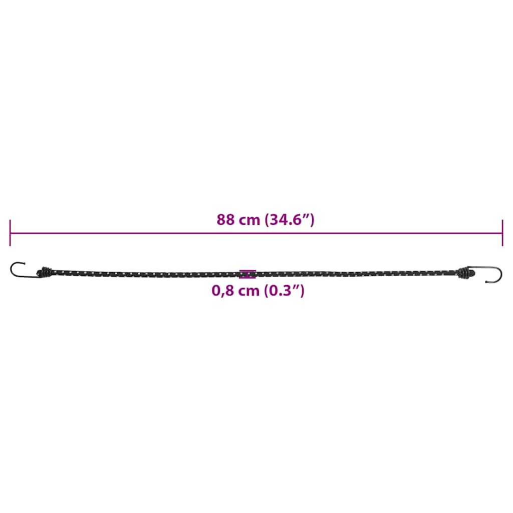 Heijastava mustekala koukuilla 50 kpl 88 cm