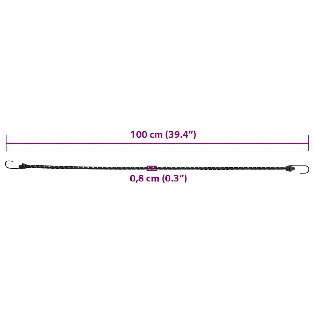 Heijastava mustekala koukuilla 50 kpl 100 cm