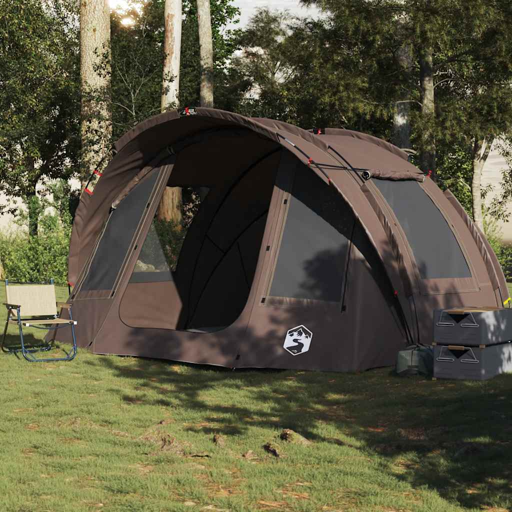 Fishing tent for 2 people brown waterproof