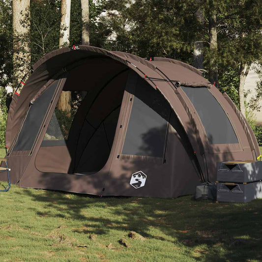 Fishing tent for 2 people brown waterproof