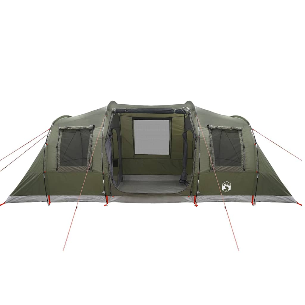 Family tent tunnel for 6 people olive green waterproof