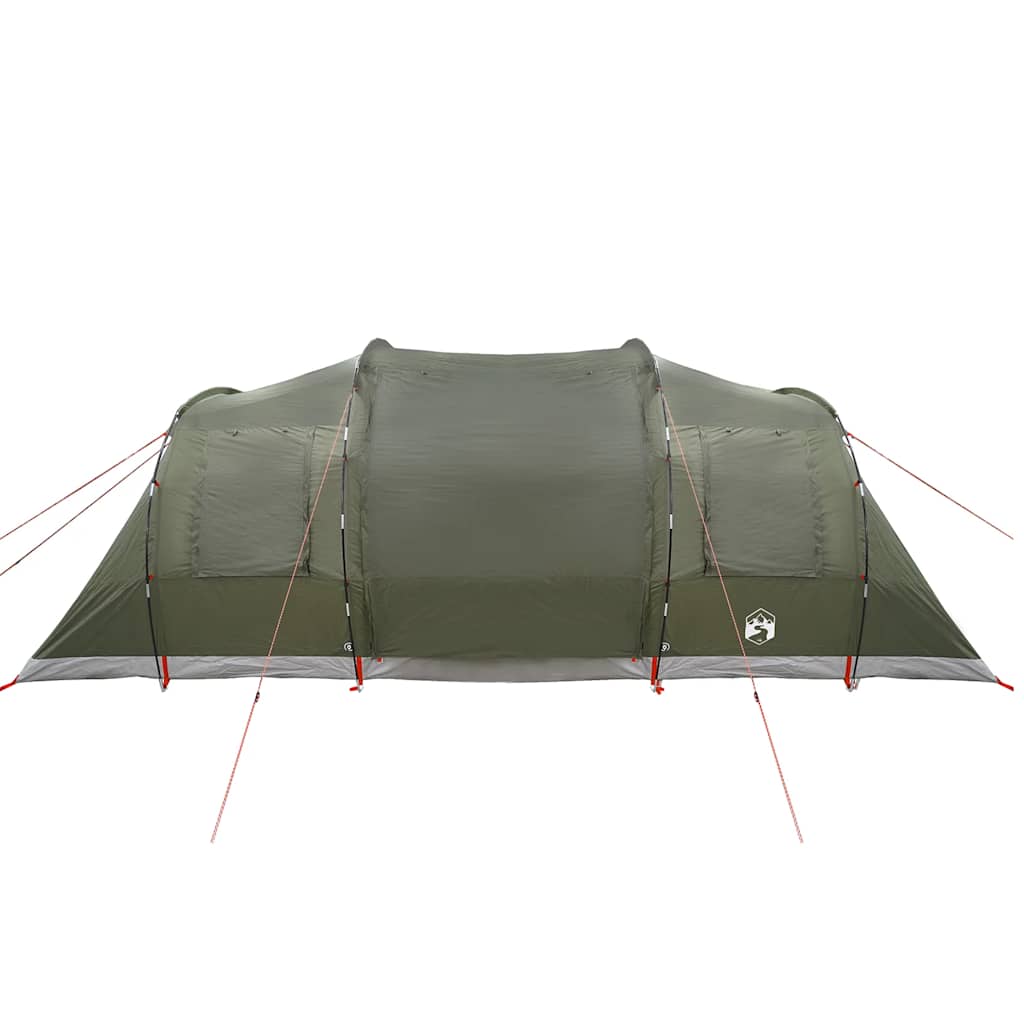 Family tent tunnel for 6 people olive green waterproof