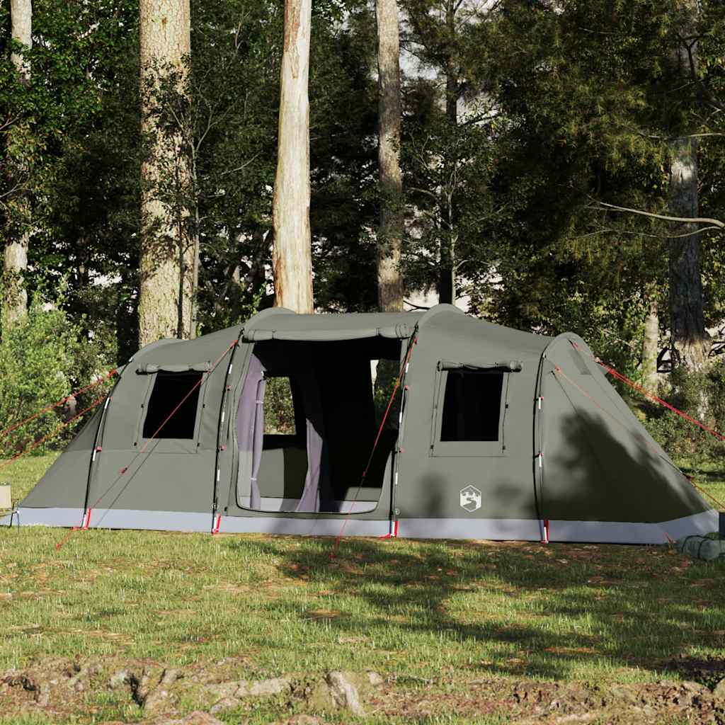 Family tent tunnel for 6 people olive green waterproof