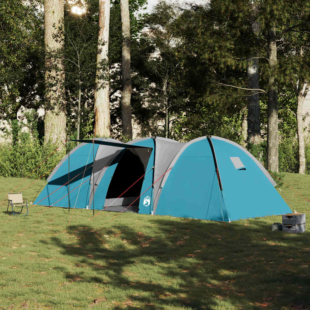 Family tent dome for 8 people blue waterproof