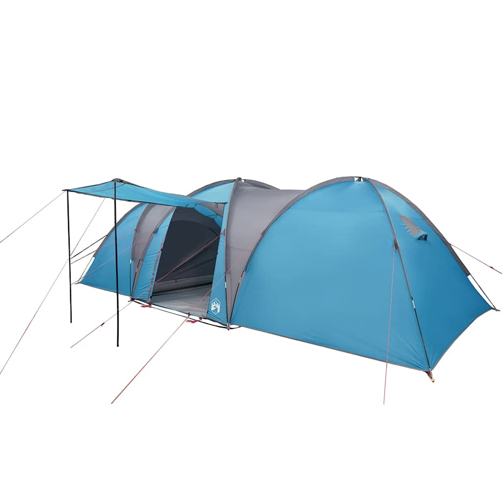 Family tent dome for 8 people blue waterproof