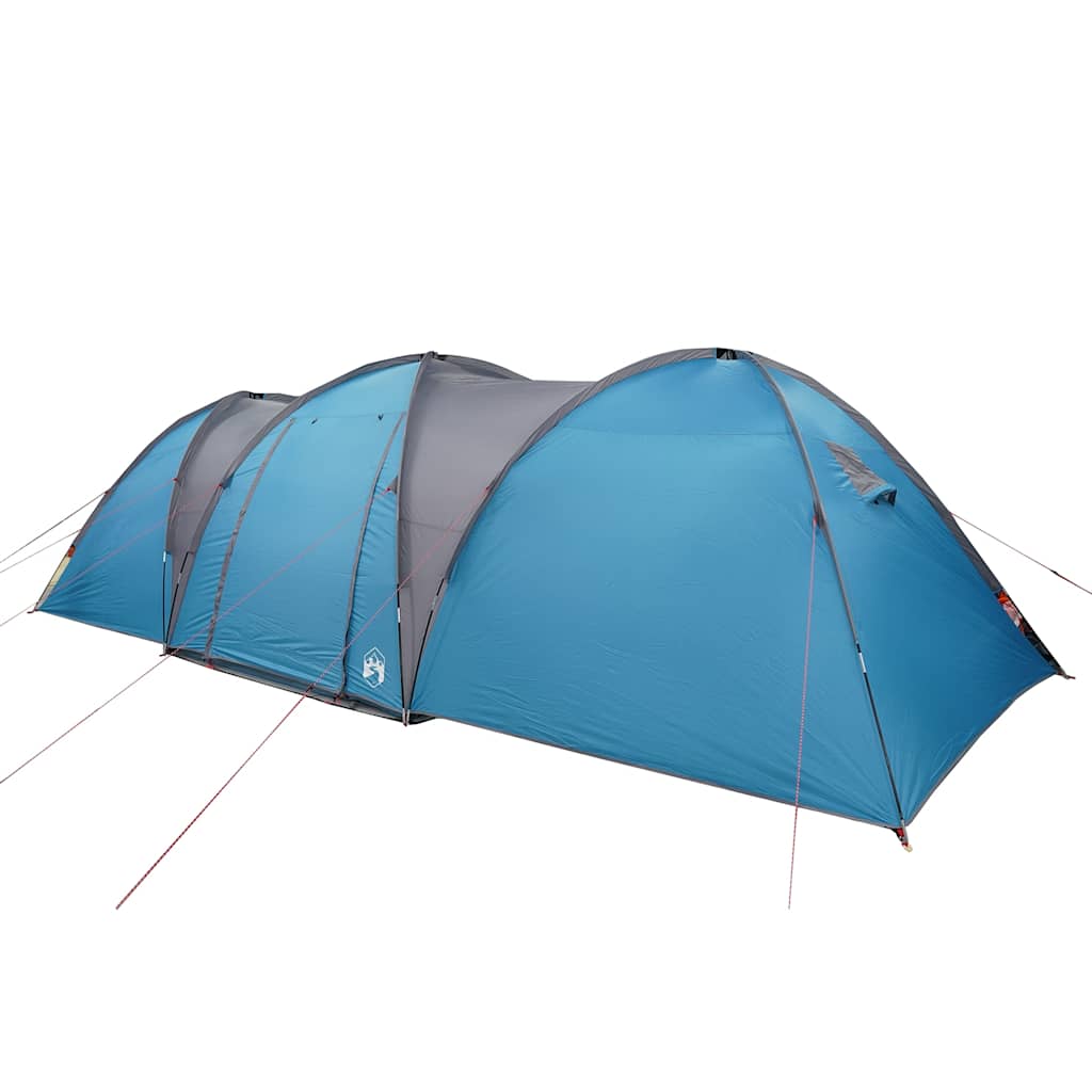 Family tent dome for 8 people blue waterproof