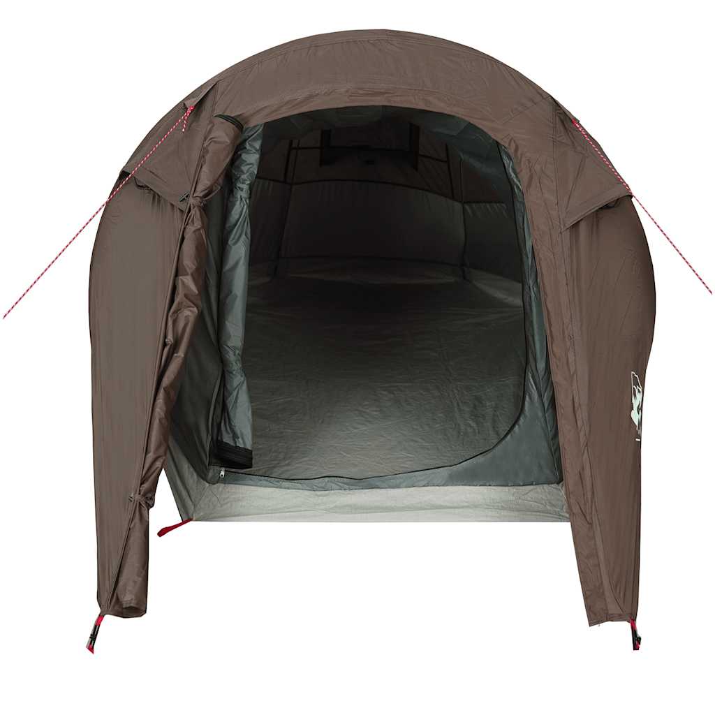 Tunnel tent for 3 people brown waterproof