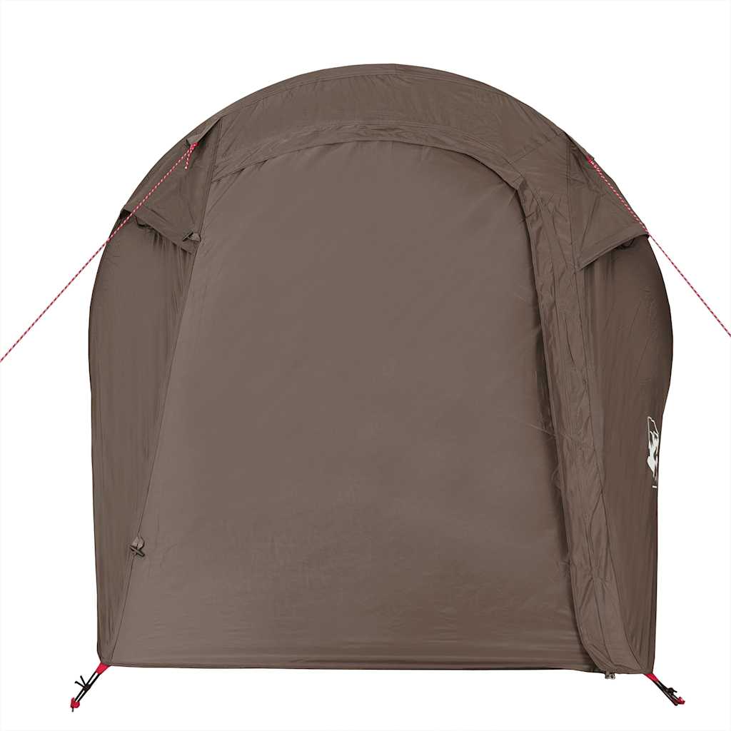 Tunnel tent for 3 people brown waterproof