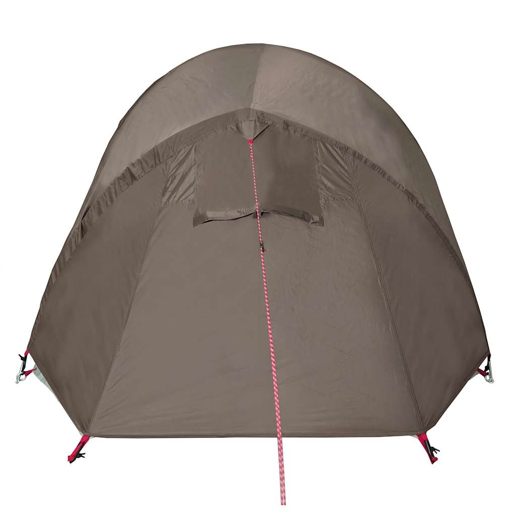 Tunnel tent for 3 people brown waterproof