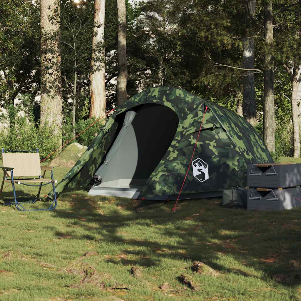 Tunnel tent for 3 people camouflage waterproof