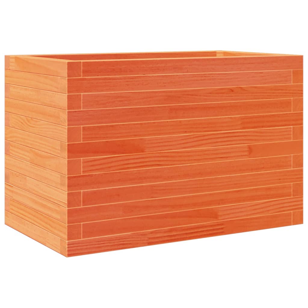 Garden flower box wax brown 70x40x45.5 cm solid pine