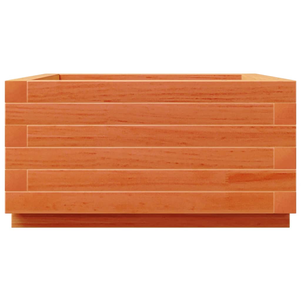 Garden flower box wax brown 50x50x26.5 cm solid pine