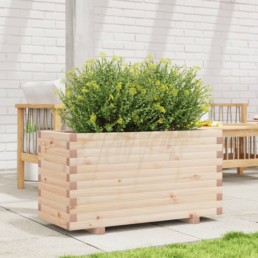 Garden flower box 90x40x49.5 cm solid pine