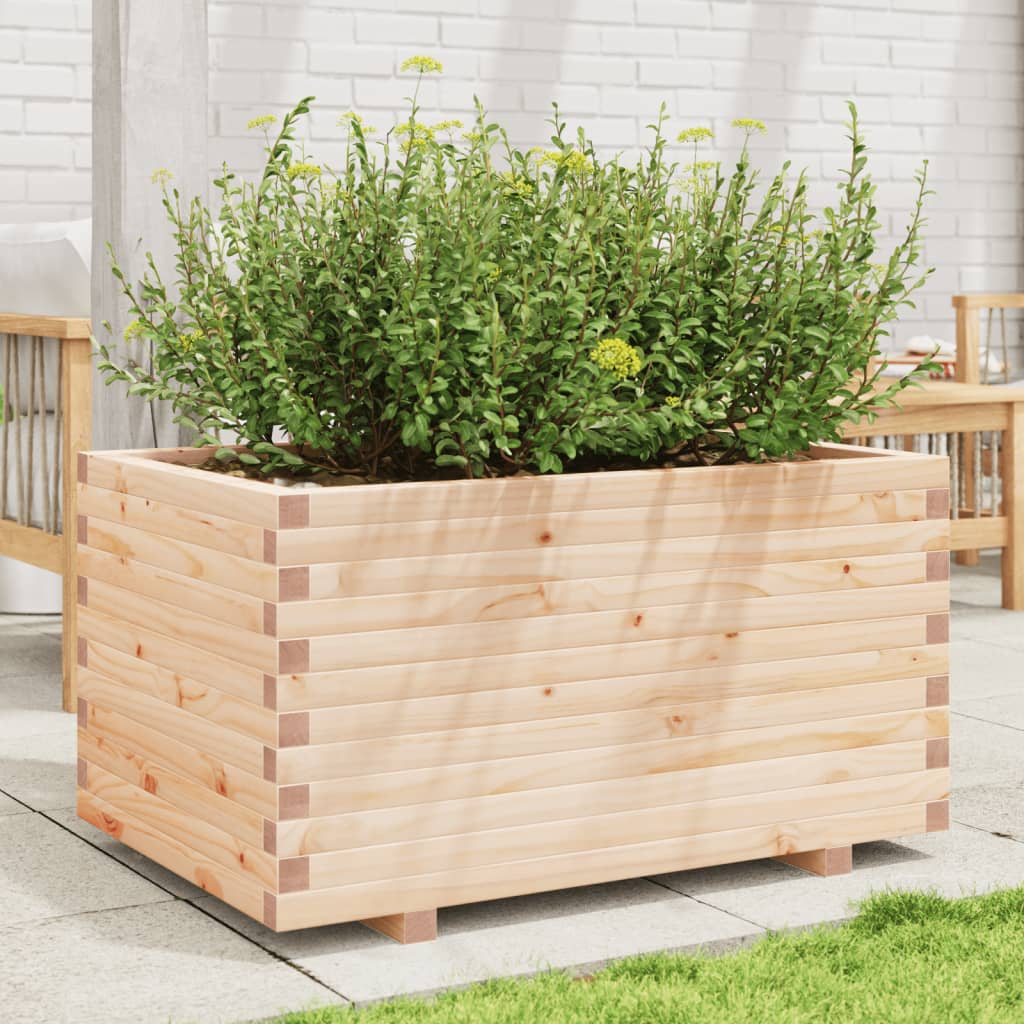 Garden flower box 90x60x49.5 cm solid pine