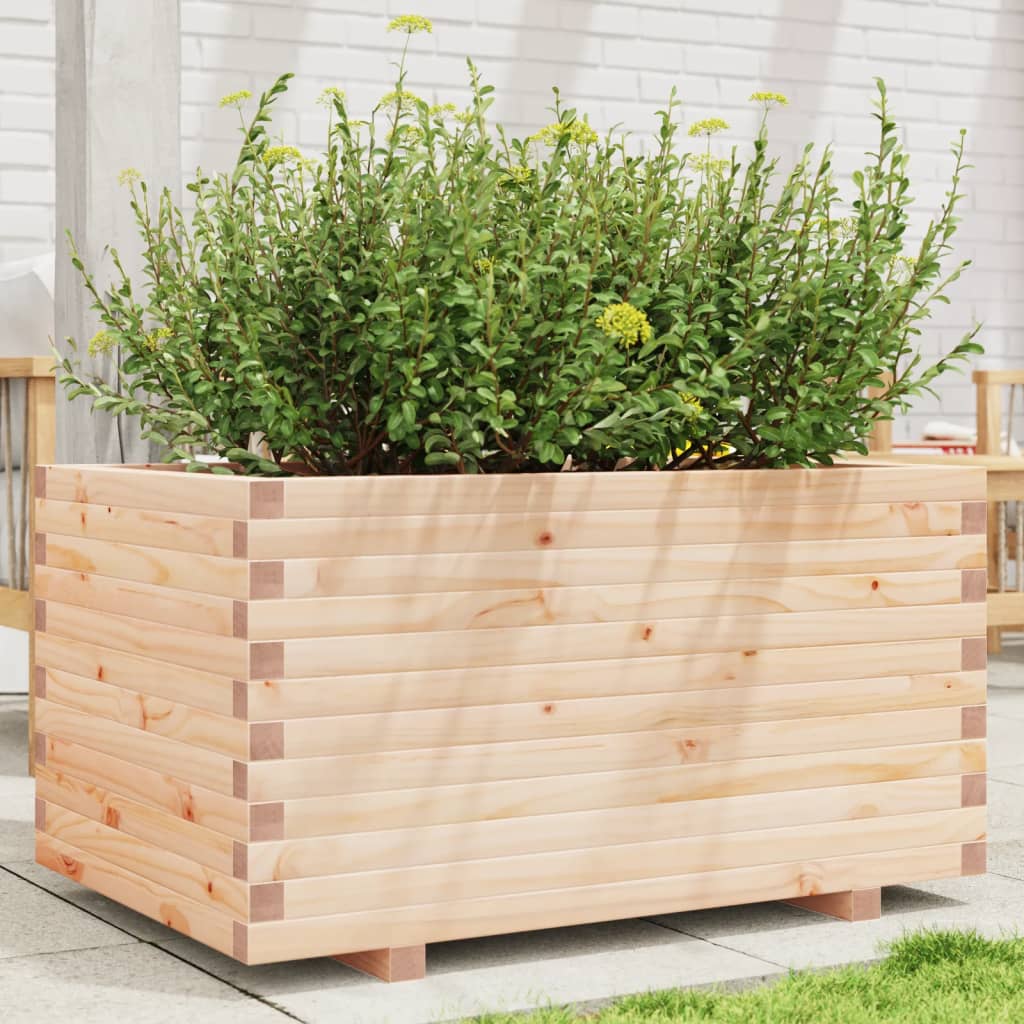 Garden flower box 90x60x49.5 cm solid pine