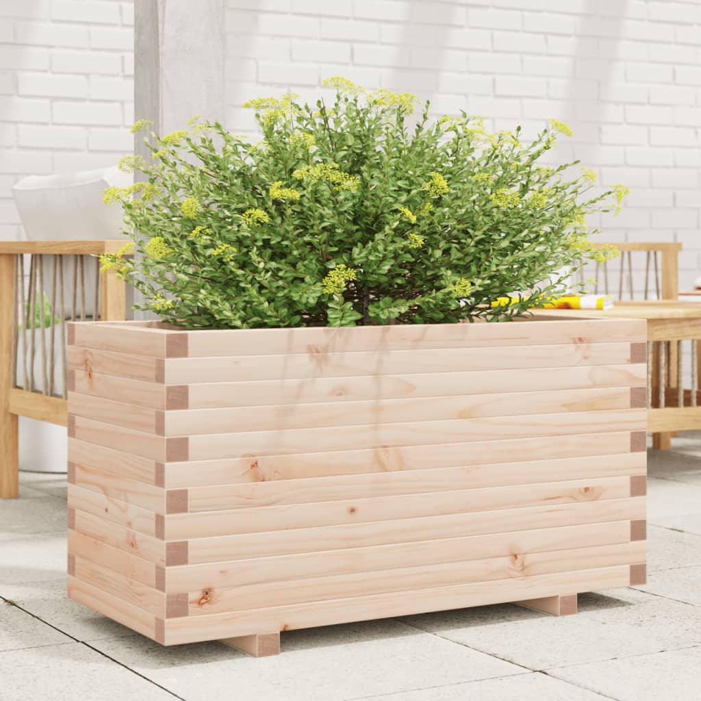 Garden flower box 90x40x49.5 cm solid pine