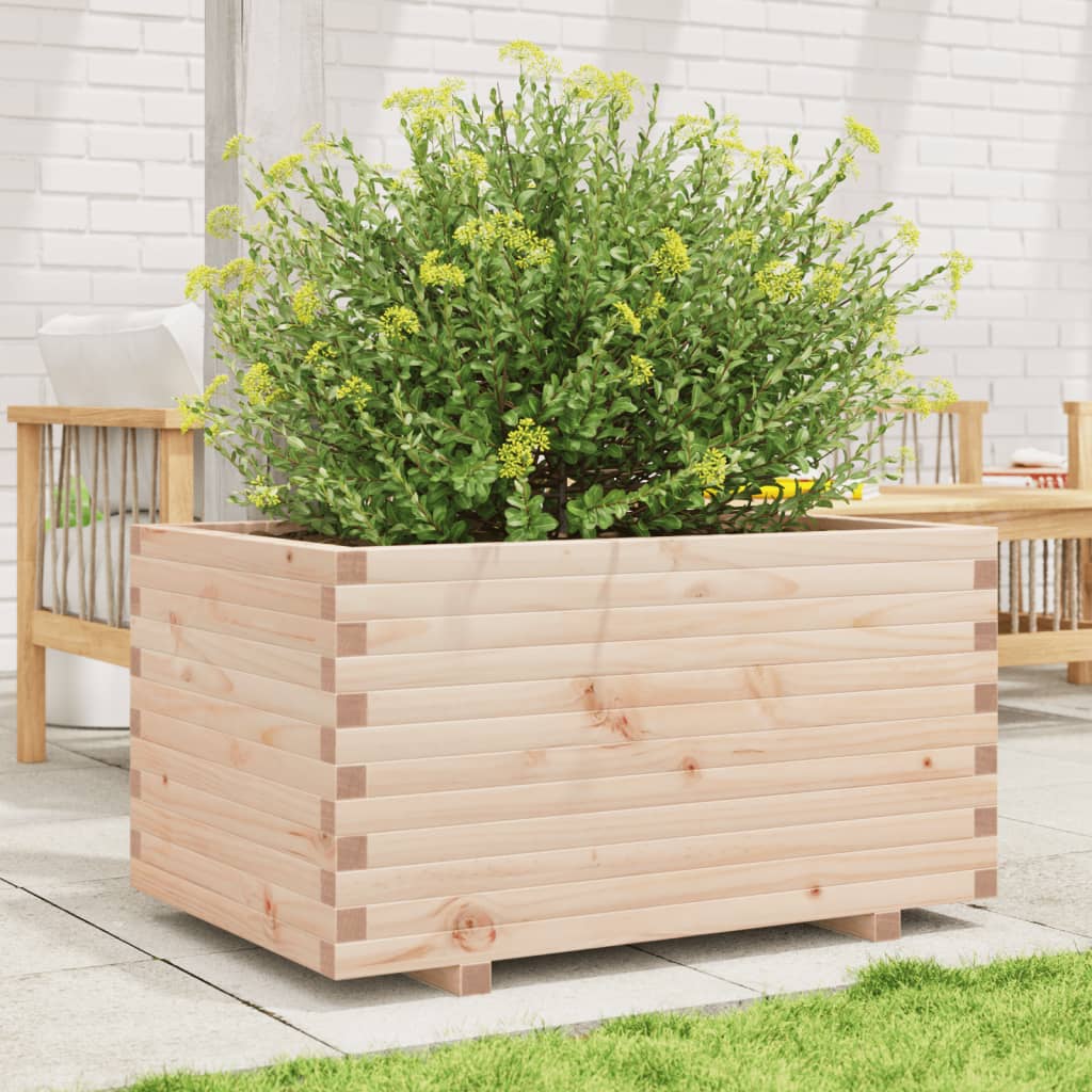 Garden flower box 90x60x49.5 cm solid pine