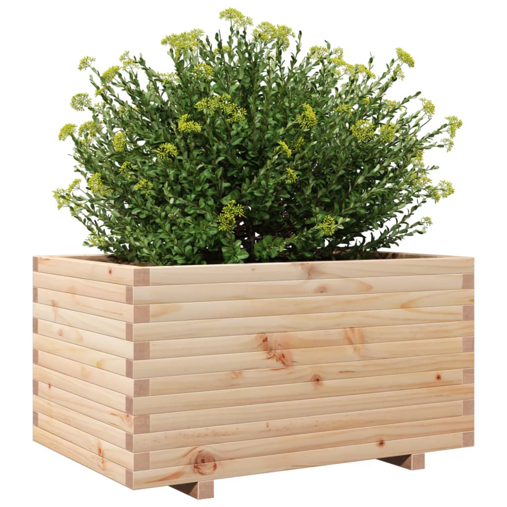 Garden flower box 90x60x49.5 cm solid pine