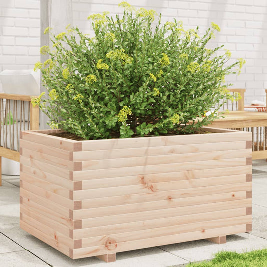 Garden flower box 90x60x49.5 cm solid pine