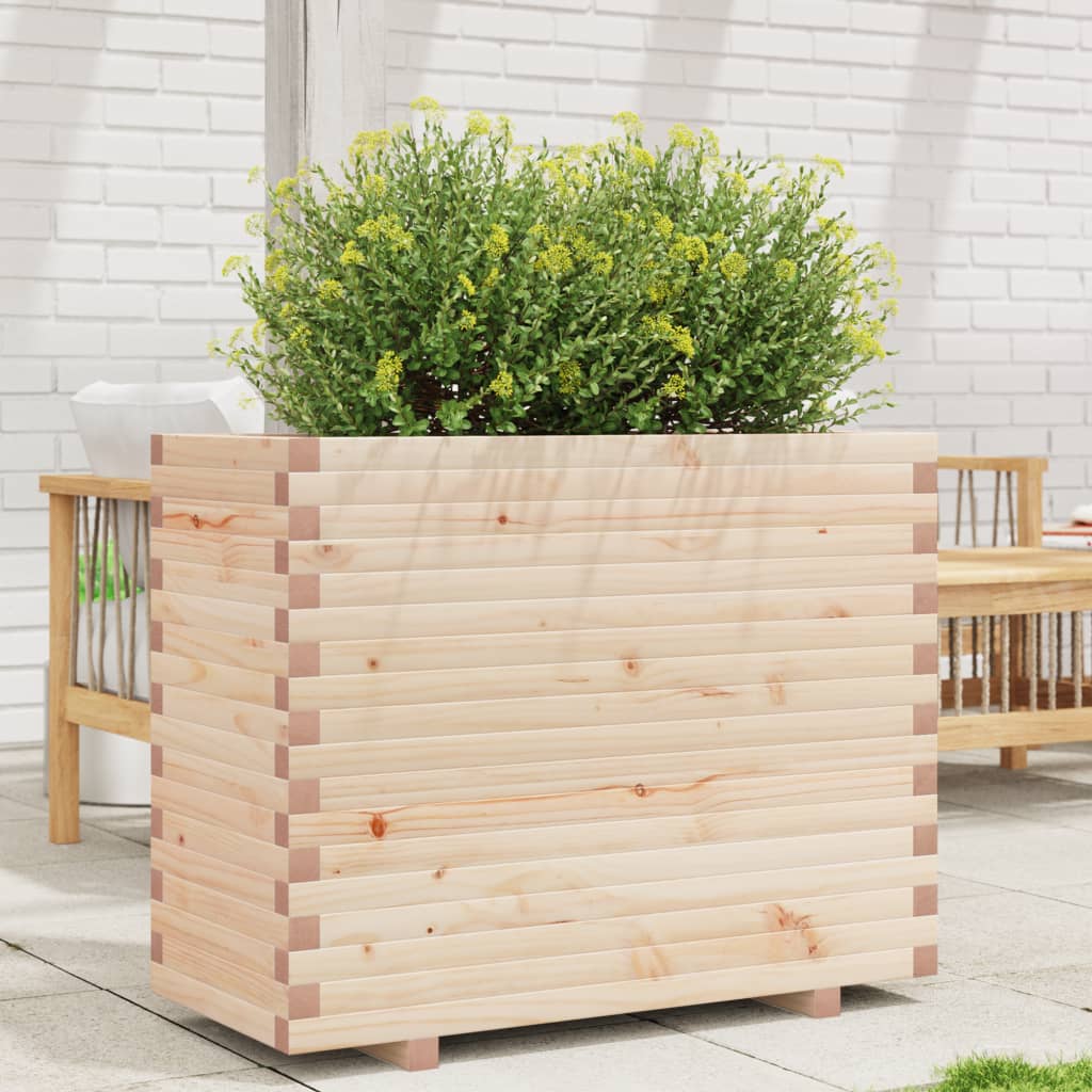 Garden flower box 90x40x72.5 cm solid pine