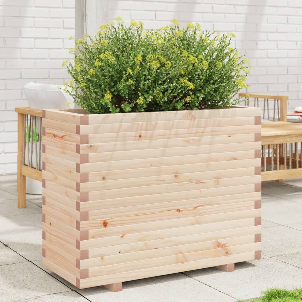 Garden flower box 90x40x72.5 cm solid pine